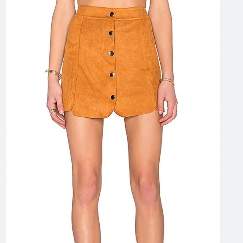 Toby Heart Ginger Luna suede mini skirt